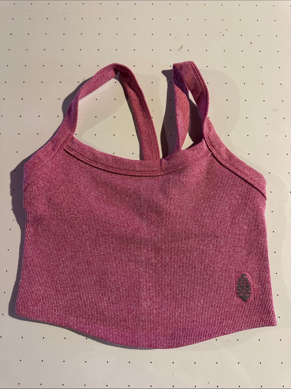 FP Movement Pink Ribbed Crop Tank Top - Women's